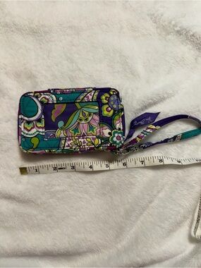 Vera Bradley Purple Teal Pink Floral Paisley Wristlet